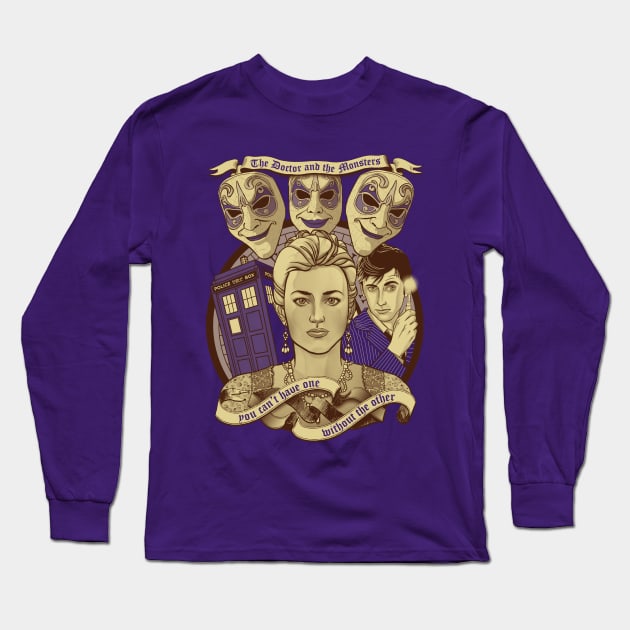 The Doctor and the monsters Long Sleeve T-Shirt by ursulalopez